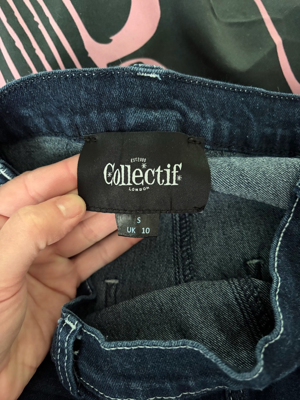 Collectif denim jeans small S UK 10 skinny jean - Picture 9 of 10